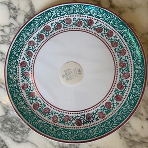 New Three Sigrid Olsen 16” plastic Red Aqua blue serving platters orig wrap